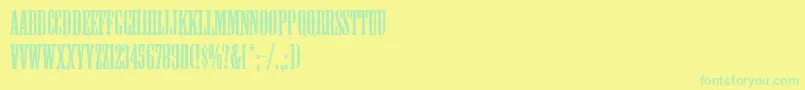 Mesquite Font – Green Fonts on Yellow Background