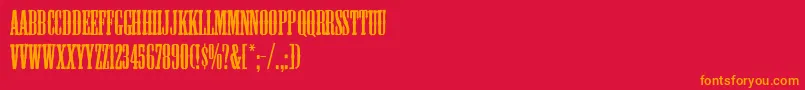 Mesquite Font – Orange Fonts on Red Background