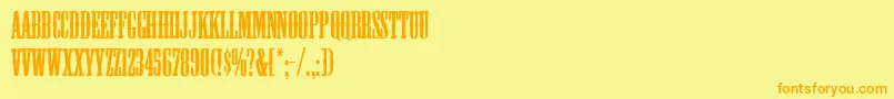 Mesquite Font – Orange Fonts on Yellow Background