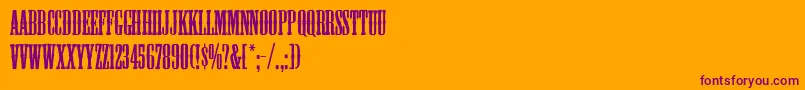 fuente Mesquite – Fuentes Moradas Sobre Fondo Naranja