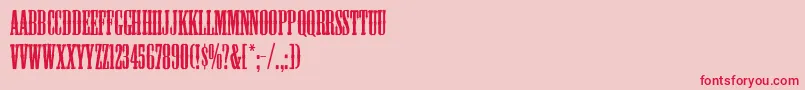 Mesquite Font – Red Fonts on Pink Background