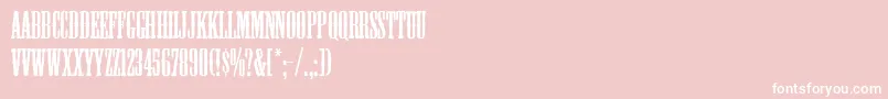 Mesquite Font – White Fonts on Pink Background