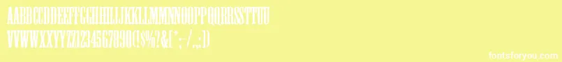 Mesquite Font – White Fonts on Yellow Background