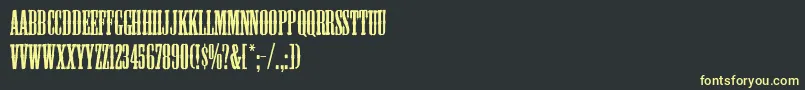 Шрифт Mesquite – жёлтые шрифты на чёрном фоне
