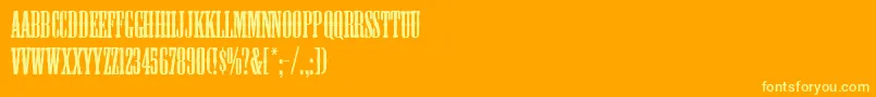 fuente Mesquite – Fuentes Amarillas Sobre Fondo Naranja