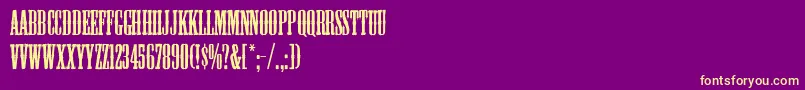 Police Mesquite – polices jaunes sur fond violet