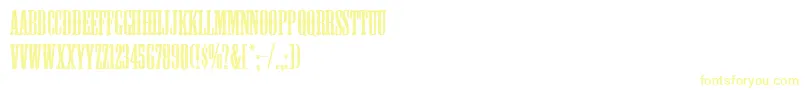 Mesquite Font – Yellow Fonts on White Background
