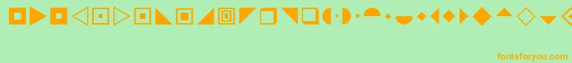 LucidaStars Font – Orange Fonts on Green Background