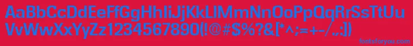 RochesterBold Font – Blue Fonts on Red Background