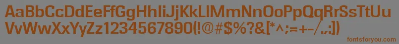 RochesterBold Font – Brown Fonts on Gray Background