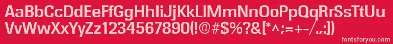 RochesterBold Font – Pink Fonts on Red Background
