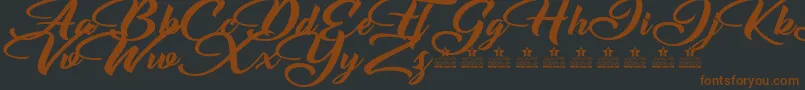 EmotionalRescuePersonalUse Font – Brown Fonts on Black Background