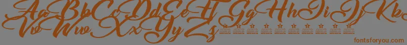 EmotionalRescuePersonalUse Font – Brown Fonts on Gray Background
