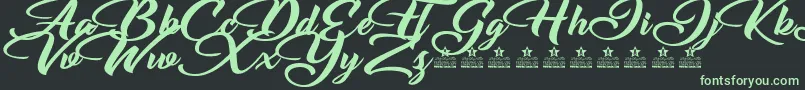 EmotionalRescuePersonalUse Font – Green Fonts on Black Background