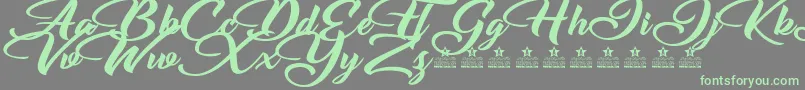 EmotionalRescuePersonalUse Font – Green Fonts on Gray Background
