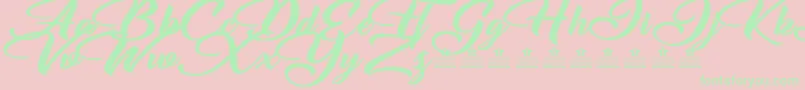 EmotionalRescuePersonalUse Font – Green Fonts on Pink Background