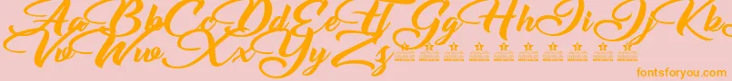 EmotionalRescuePersonalUse Font – Orange Fonts on Pink Background