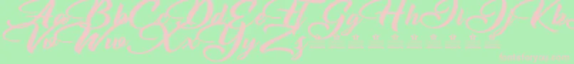 EmotionalRescuePersonalUse Font – Pink Fonts on Green Background