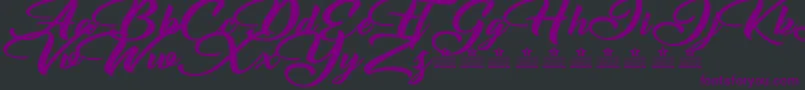 EmotionalRescuePersonalUse Font – Purple Fonts on Black Background