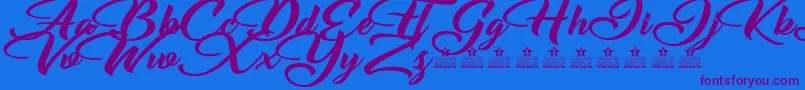 EmotionalRescuePersonalUse Font – Purple Fonts on Blue Background