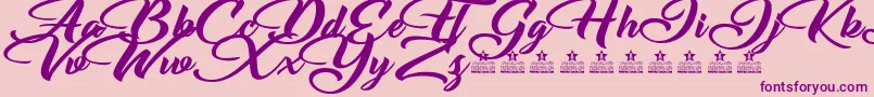EmotionalRescuePersonalUse Font – Purple Fonts on Pink Background