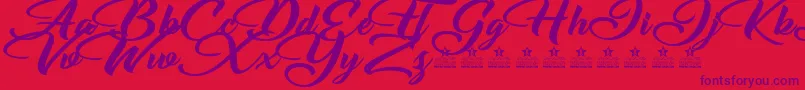 EmotionalRescuePersonalUse Font – Purple Fonts on Red Background