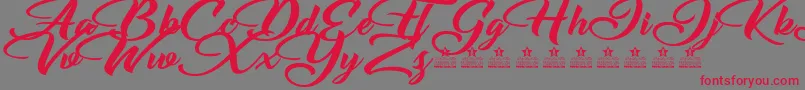 EmotionalRescuePersonalUse Font – Red Fonts on Gray Background