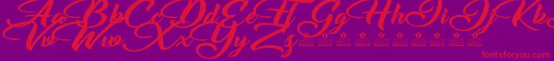 EmotionalRescuePersonalUse Font – Red Fonts on Purple Background