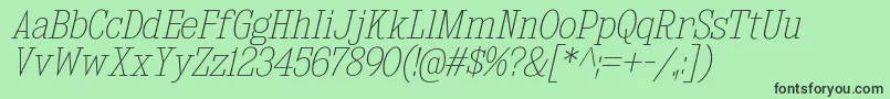 KingsbridgeScUlIt Font – Black Fonts on Green Background