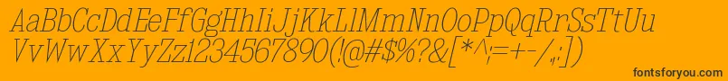 Шрифт KingsbridgeScUlIt – чёрные шрифты на оранжевом фоне