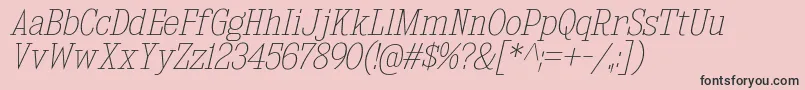 Шрифт KingsbridgeScUlIt – чёрные шрифты на розовом фоне