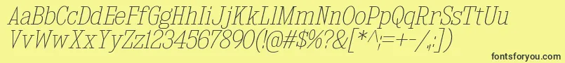 KingsbridgeScUlIt Font – Black Fonts on Yellow Background