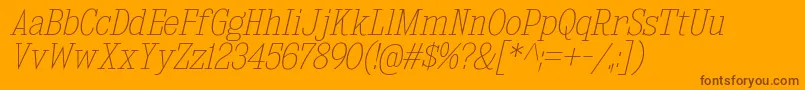 KingsbridgeScUlIt Font – Brown Fonts on Orange Background