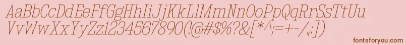 KingsbridgeScUlIt Font – Brown Fonts on Pink Background