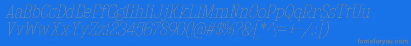KingsbridgeScUlIt Font – Gray Fonts on Blue Background