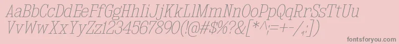 KingsbridgeScUlIt Font – Gray Fonts on Pink Background