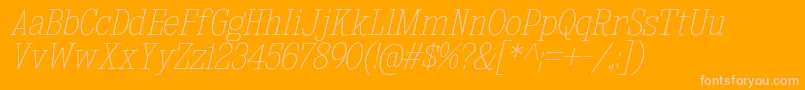 KingsbridgeScUlIt Font – Pink Fonts on Orange Background