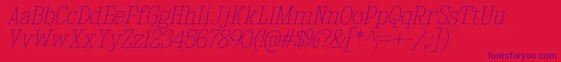 KingsbridgeScUlIt Font – Purple Fonts on Red Background