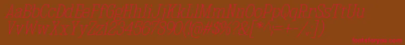 KingsbridgeScUlIt Font – Red Fonts on Brown Background