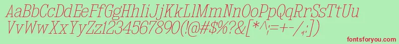KingsbridgeScUlIt Font – Red Fonts on Green Background