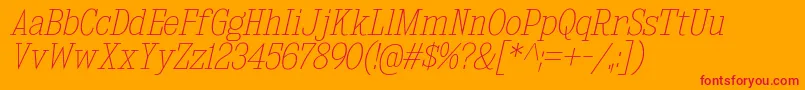 KingsbridgeScUlIt Font – Red Fonts on Orange Background