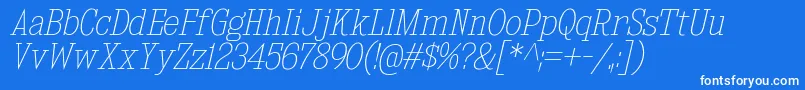 KingsbridgeScUlIt Font – White Fonts on Blue Background