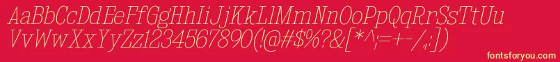 KingsbridgeScUlIt Font – Yellow Fonts on Red Background