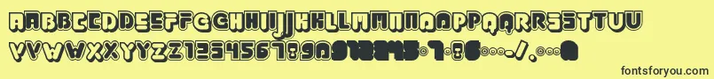 JabbieJunior Font – Black Fonts on Yellow Background