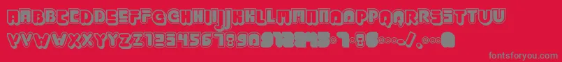 フォントJabbieJunior – 赤い背景に灰色の文字