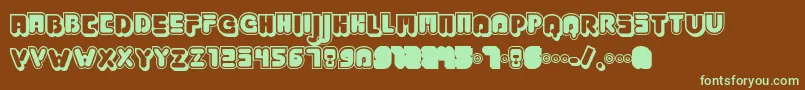 JabbieJunior Font – Green Fonts on Brown Background