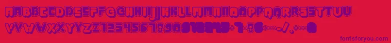 JabbieJunior Font – Purple Fonts on Red Background