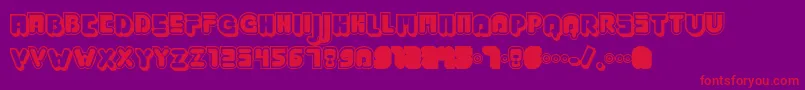 JabbieJunior Font – Red Fonts on Purple Background