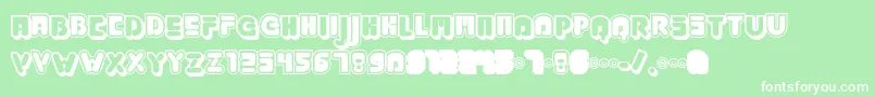 JabbieJunior Font – White Fonts on Green Background