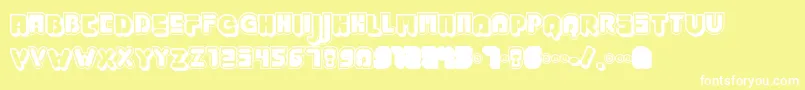 JabbieJunior Font – White Fonts on Yellow Background